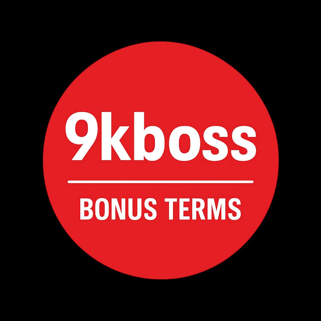 Iconatic badge representing 9kboss Bonus Terms.