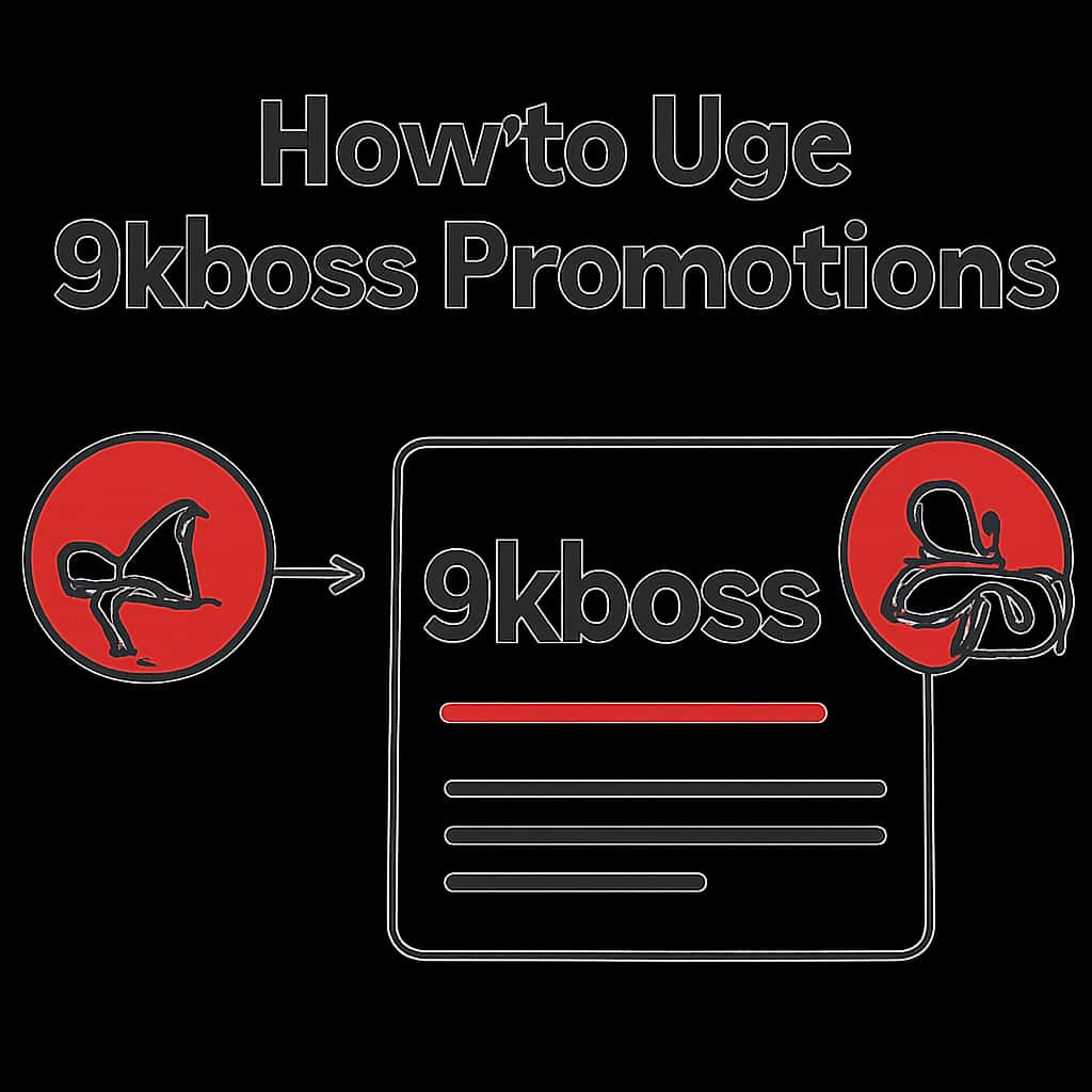 Illustrative diagram about the process of using 9kboss promotions.