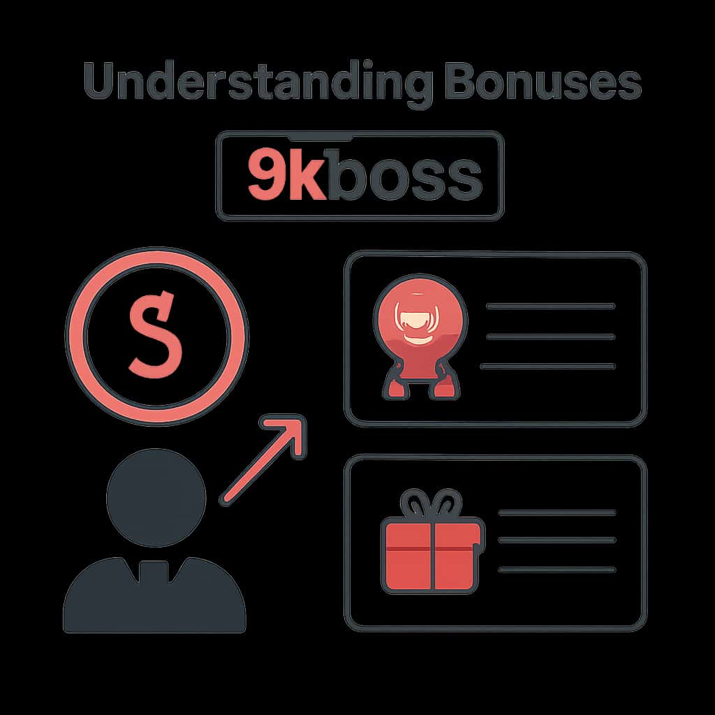 An educational diagram explaining the components of 9kboss bonuses.