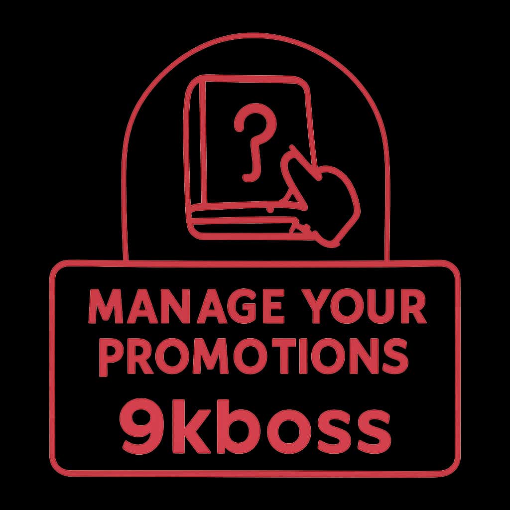 A badge representing Manage Your 9kboss Promotions.